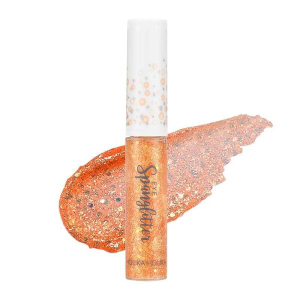 キラキラしたラメがたっぷり入っているHOLIKAHOLIKA(ホリカホリカ)『アイスパングリッター 03 タンジェリンパーツ』をご紹介に関する画像1