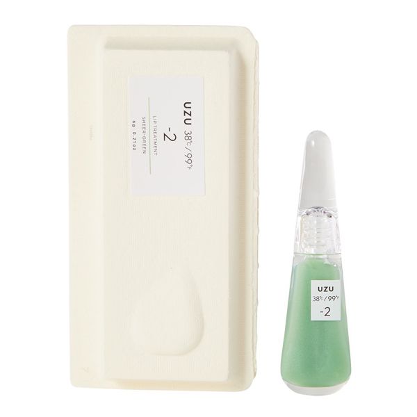 大人気UZU BY FLOWFUSHI(ウズバイフローフシ)の『38°C/99°F リップトリートメント -2 シアーグリーン』の使用感をレポ!に関する画像4