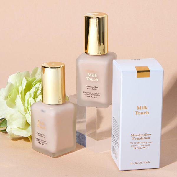Milk Touch(ミルクタッチ)『マシュマロファンデーション 21号 明るめのライトベージュ』の使用感をレポ!に関する画像1