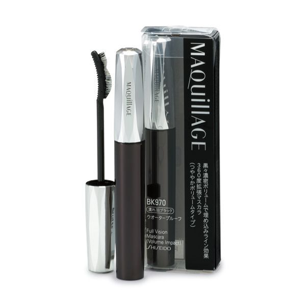 Maquillage(マキアージュ)『フルビジョンマスカラ(ボリュームインパクト BK970 濡れ羽ブラック』の使用感をレポに関する画像4