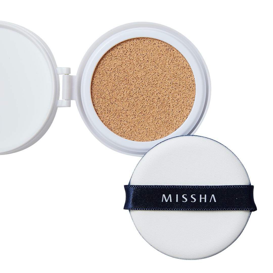 ミシャ MISSHA M クッション ファンデーション(マット) SPF50+ PA+++ レフィル No.21 明るい肌色 レフィル1個、パフ1個のバリエーション7