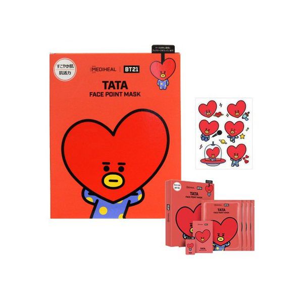 メディヒールのMEDIHEAL x BT21 フェイスポイントマスク TATA 20ml×4枚に関するメイン画像