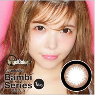 エンジェルカラー バンビシリーズワンデー アーモンド 10枚 ±0.00 DIA 14.2mm BC 8.6mm の画像 0