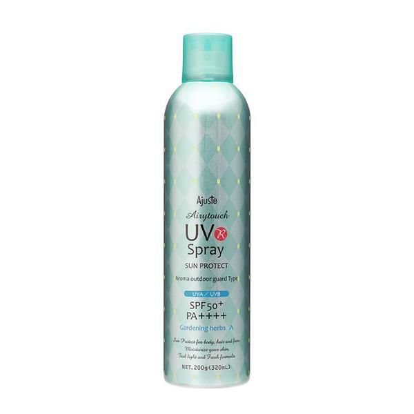 アジャステのエアリータッチUVスプレー ガーデニングハーブの香り 200g SPF50+ PA++++に関するメイン画像