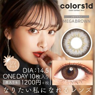カラーズ カラーズワンデー メガブラウン 10枚 ±0.00 DIA 14.5mm BC 8.7mmの画像