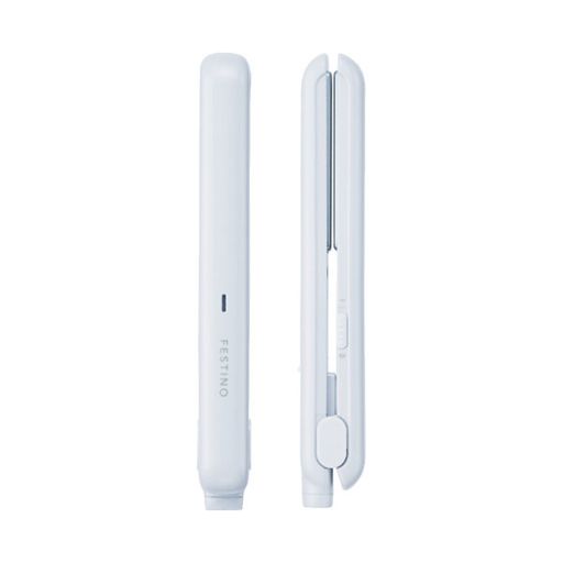 FESTINO USB スタイリング ヘアアイロン ホワイト SMHB-018-WH 約60g の画像 0