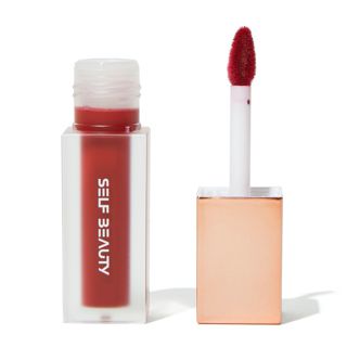 SELF BEAUTY ビューティチュード シアーマットリップティント 201 ミッドナイト レッド 4gの画像