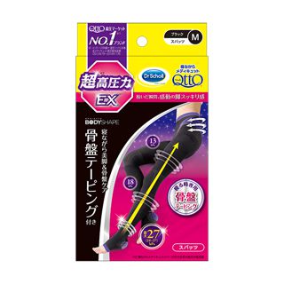 メディキュット 寝ながらメディキュット スパッツ骨盤テーピングEX M ブラック 1足の画像