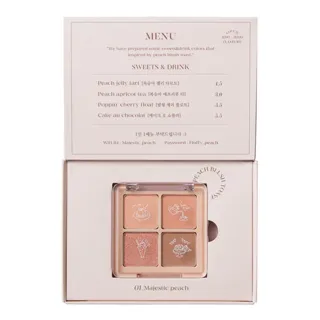 NOTONE  Peach Blush Toast cafe eye palette 01 Majestic Peach 7.4gの画像