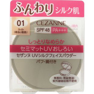 セザンヌ UVシルクフェイスパウダー 01 ライト 10g SPF48 PA+++ の画像 0