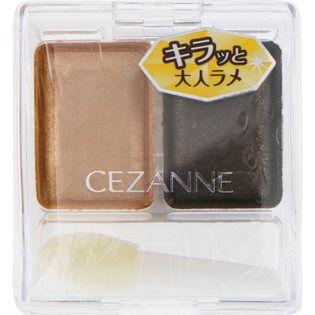 セザンヌ ツーカラー アイシャドウ ラメシリーズ 01 ゴージャスゴールド系の画像