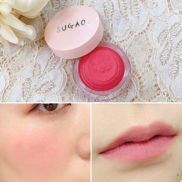 SUGAOのチーク全色を口コミ&スウォッチ付きでレビューの画像