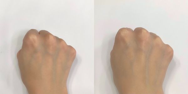 左:素肌 右:使用後