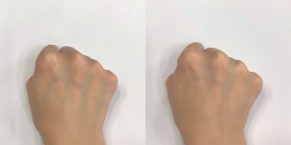 モイスト(左:素肌 右:使用後)