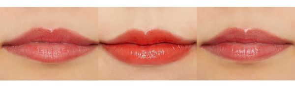 (左から)01 ストロベリームース、02 アップルマンゴーパフェ、06 ダークプラムシュガー