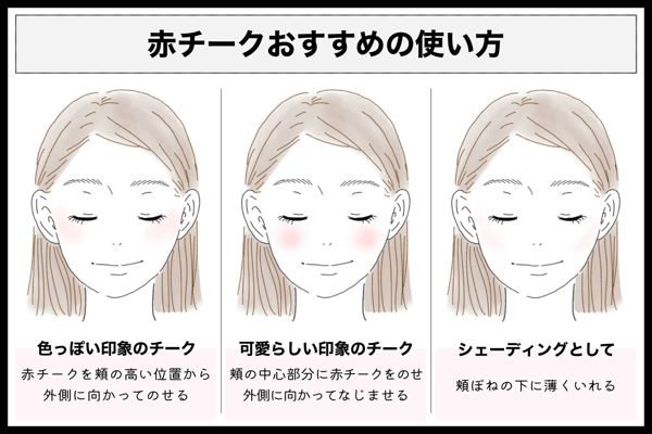 赤チークで色っぽい大人顔に!おすすめ赤チーク10選【口コミつき】の画像