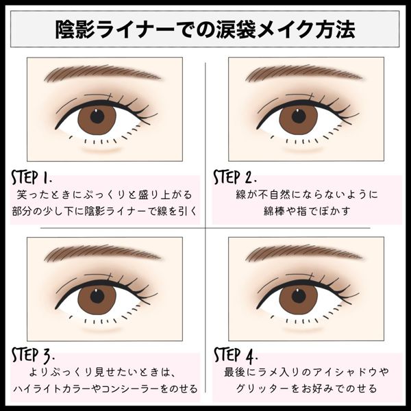 失敗しない涙袋メイク!ナチュラルに仕上がるおすすめアイテムもの画像