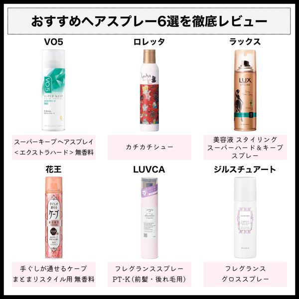 ヘアスプレーの使い方を徹底レビュー!おすすめアイテムもご紹介の画像