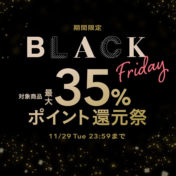 超お得なブラックフライデーがやってきた!【最大35%ポイント還元祭】を開催中!の画像