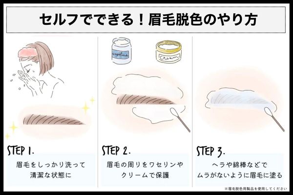 簡単 セルフで眉毛脱色するやり方 人気の眉毛脱色クリームも紹介 Noin ノイン