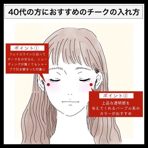 【チークの入れ方徹底解説】丸顔や面長など顔型別おすすめテクニック♡ なりたい印象別もの画像